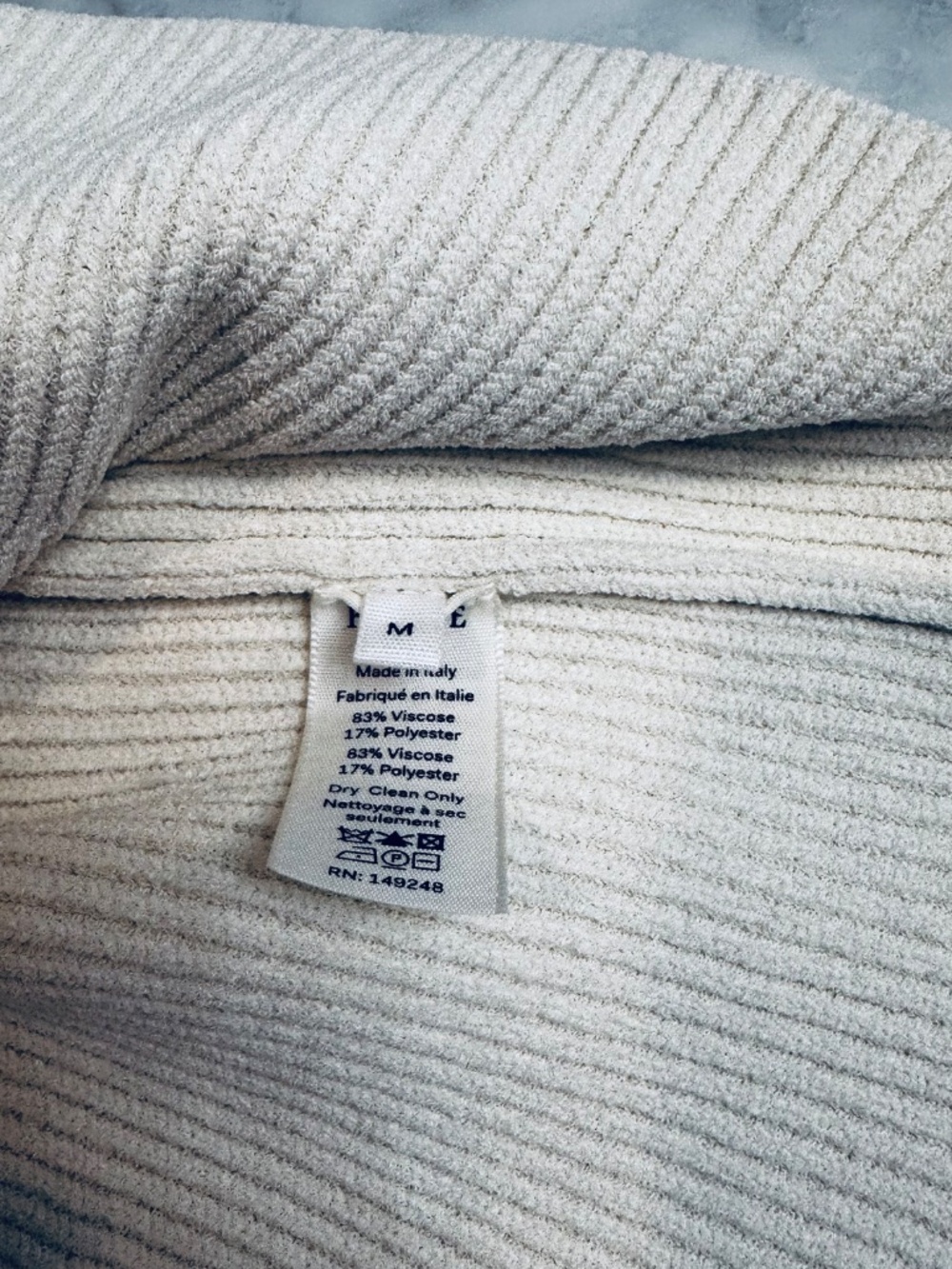 Khaite Ivory ribbed top, size М - Picture 3 of 7
